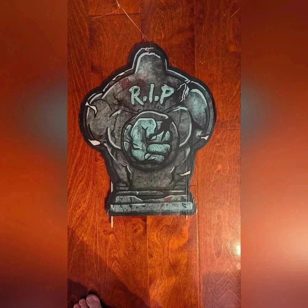 Marvel Superhero Graveyard Halloween Decoration Signs (EUC) - Picture 8 of 9